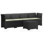 Preview: 4-Sitzer Gartensofa mit Kissen Rattan Look PP Anthrazit