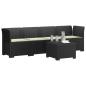 Preview: 4-Sitzer Gartensofa mit Kissen Rattan Look PP Anthrazit