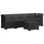 Preview: 4-Sitzer Gartensofa mit Kissen Rattan Look PP Anthrazit