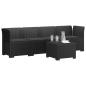 Preview: 4-Sitzer Gartensofa mit Kissen Rattan Look PP Anthrazit