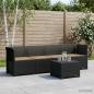 Preview: ARDEBO.de - 4-Sitzer Gartensofa mit Kissen Rattan Look PP Anthrazit