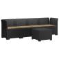 Preview: 4-Sitzer Gartensofa mit Kissen Rattan Look PP Anthrazit