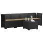 Preview: 4-Sitzer Gartensofa mit Kissen Rattan Look PP Anthrazit