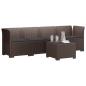 Preview: 4-Sitzer Gartensofa mit Kissen Rattan Look PP Braun