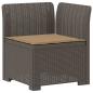 Preview: 4-Sitzer Gartensofa mit Kissen Rattan Look PP Hellgrau