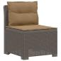 Preview: 4-Sitzer Gartensofa mit Kissen Rattan Look PP Hellgrau