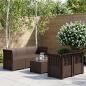 Preview: ARDEBO.de - 5-Sitzer Gartensofa Rattan-Look PP Braun