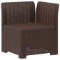 Preview: 5-Sitzer Gartensofa Rattan-Look PP Braun