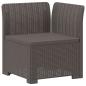 Preview: 5-Sitzer Gartensofa Rattan-Look PP Hellgrau