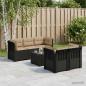 Preview: ARDEBO.de - 5-Sitzer Gartensofa mit Kissen Rattan-Look PP Anthrazit