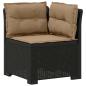 Preview: 5-Sitzer Gartensofa mit Kissen Rattan-Look PP Anthrazit