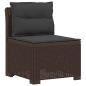 Preview: 5-Sitzer Gartensofa mit Kissen Rattan-Look PP Braun