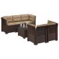 Preview: 5-Sitzer Gartensofa mit Kissen Rattan-Look PP Braun