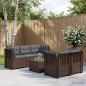 Preview: ARDEBO.de - 5-Sitzer Gartensofa mit Kissen Rattan-Look PP Braun