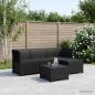 Preview: ARDEBO.de - 4-Sitzer Garten Sofa Rattan Look PP Anthrazit