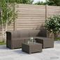 Preview: ARDEBO.de - 4-Sitzer Garten Sofa Rattan Look PP Hellgrau
