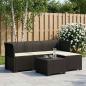 Preview: ARDEBO.de - 4-Sitzer Garten Sofa mit Kissen Rattan Look PP Anthrazit