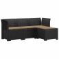 Preview: 4-Sitzer Garten Sofa mit Kissen Rattan Look PP Anthrazit