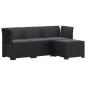 Preview: 4-Sitzer Garten Sofa mit Kissen Rattan Look PP Anthrazit