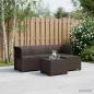 Preview: ARDEBO.de - 4-Sitzer Garten Sofa mit Kissen Rattan Look PP Braun