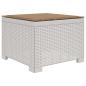 Preview: 4-Sitzer Garten Sofa mit Kissen Rattan Look PP Weiß