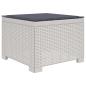 Preview: 4-Sitzer Garten Sofa mit Kissen Rattan Look PP Weiß