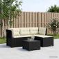 Preview: ARDEBO.de - 4-Sitzer Garten Sofa mit Kissen Rattan Look PP Anthrazit