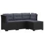 Preview: 4-Sitzer Garten Sofa mit Kissen Rattan Look PP Anthrazit
