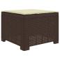 Preview: 4-Sitzer Garten Sofa mit Kissen Rattan Look PP Braun