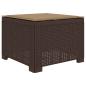 Preview: 4-Sitzer Garten Sofa mit Kissen Rattan Look PP Braun