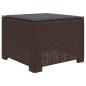 Preview: 4-Sitzer Garten Sofa mit Kissen Rattan Look PP Braun