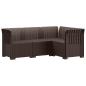 Preview: 4-Sitzer Gartensofa Rattan-Look PP Braun