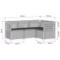 Preview: 4-Sitzer Gartensofa Rattan-Look PP Braun