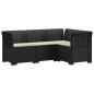 Preview: 4-Sitzer Gartensofa mit Kissen Rattan-Look PP Anthrazit