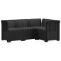 Preview: 4-Sitzer Gartensofa mit Kissen Rattan-Look PP Anthrazit
