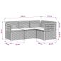 Preview: 4-Sitzer Gartensofa mit Kissen Rattan-Look PP Braun