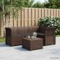 Preview: ARDEBO.de - 4-Sitzer Gartensofa mit Kissen Rattan-Look PP Braun