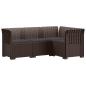Preview: 4-Sitzer Gartensofa mit Kissen Rattan-Look PP Braun