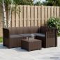 Preview: ARDEBO.de - 4-Sitzer Gartensofa mit Kissen Rattan-Look PP Braun
