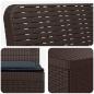Preview: 4-Sitzer Gartensofa mit Kissen Rattan-Look PP Braun