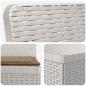 Preview: 4-Sitzer Gartensofa mit Kissen Rattan-Look PP Weiß