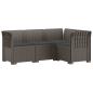 Preview: 4-Sitzer Gartensofa mit Kissen Rattan-Look PP Hellgrau