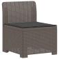Preview: 4-Sitzer Gartensofa mit Kissen Rattan-Look PP Hellgrau
