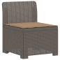 Preview: 4-Sitzer Gartensofa mit Kissen Rattan-Look PP Hellgrau