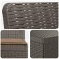 Preview: 4-Sitzer Gartensofa mit Kissen Rattan-Look PP Hellgrau