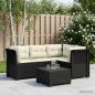 Preview: ARDEBO.de - 4-Sitzer Gartensofa mit Kissen Rattan-Look PP Anthrazit