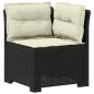Preview: 4-Sitzer Gartensofa mit Kissen Rattan-Look PP Anthrazit