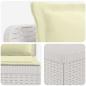Preview: 4-Sitzer Gartensofa mit Kissen Rattan-Look PP Weiß