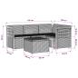 Preview: 4-Sitzer Garten Sofa Rattan Look PP Braun