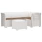 Preview: 4-Sitzer Garten Sofa mit Kissen Rattan Look PP Weiß